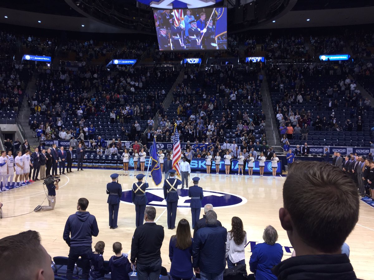 Jason_Binks's tweet image. No better way to start a basketball game! Section 20 Row 4 Seat 6. #byuhoops