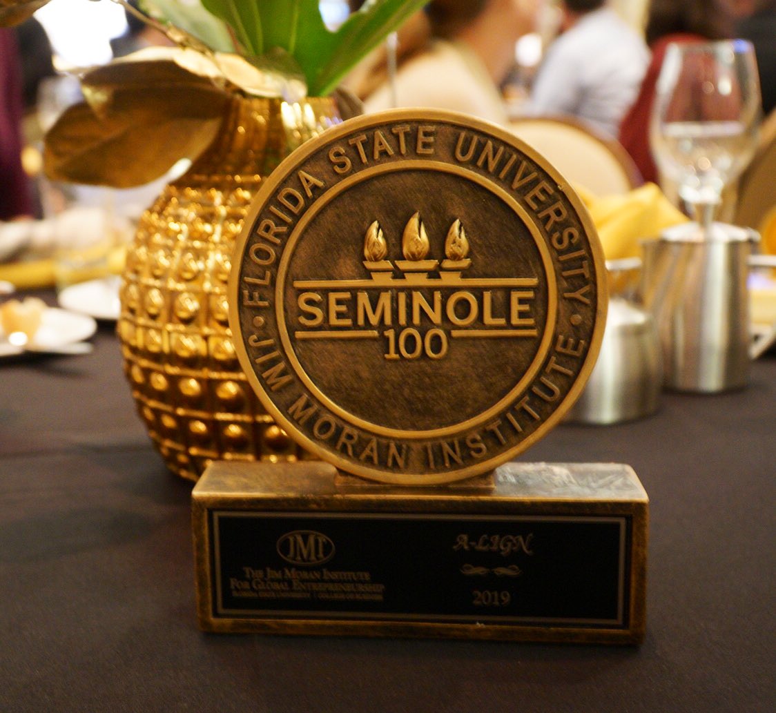 aligncompliance's tweet photo. A-LIGN is honored to be chosen as #18 at the @jimmoraninst #Seminole100 event! What an incredible night celebrating amazing businesses. It’s so great to be surrounded by so many inspiring @floridastate alumni entrepreneurs! #SecureTheSummit #ALIGN https://t.co/ynlXufCkHQ