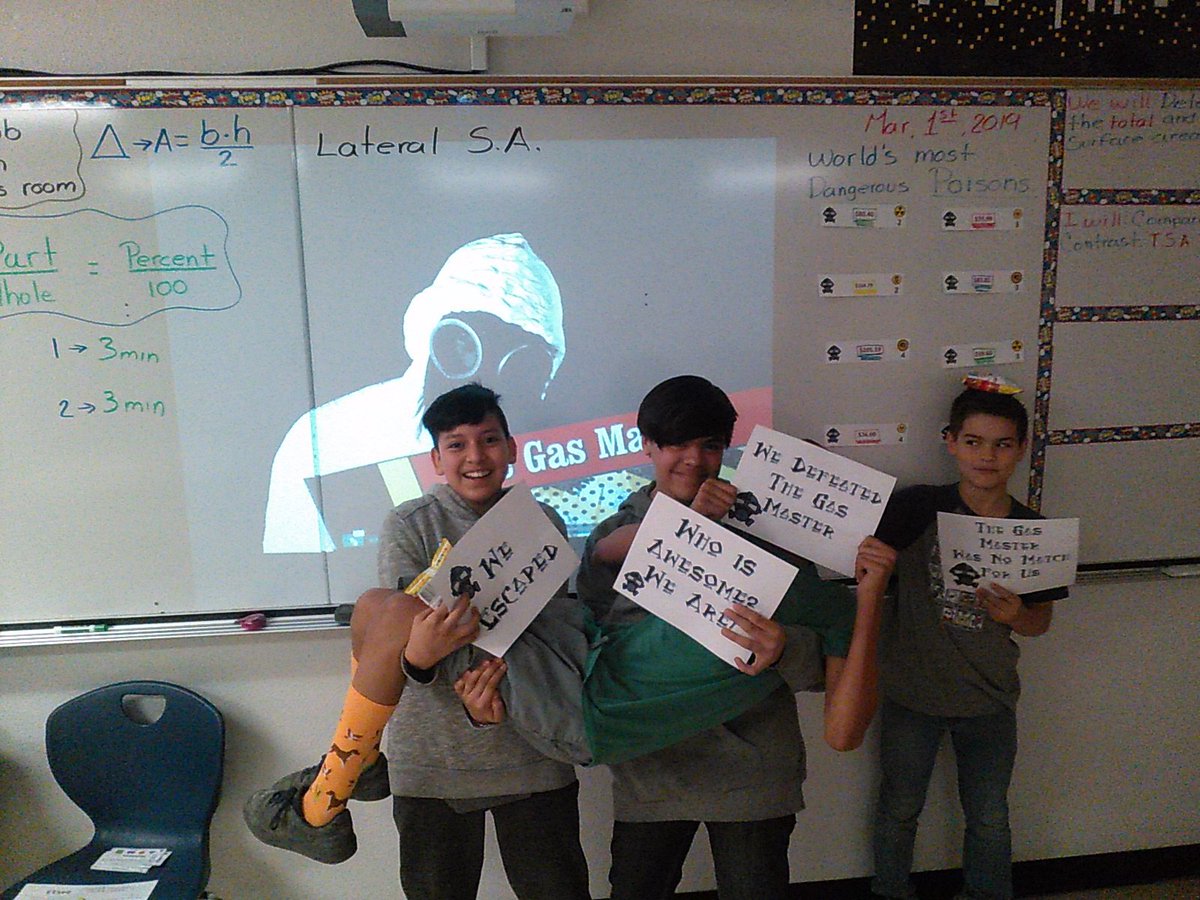 Lloera_SSMS's tweet photo. 7th grade had a blast escaping the classroom this Saturday. https://t.co/Ha3qnpE6Gp