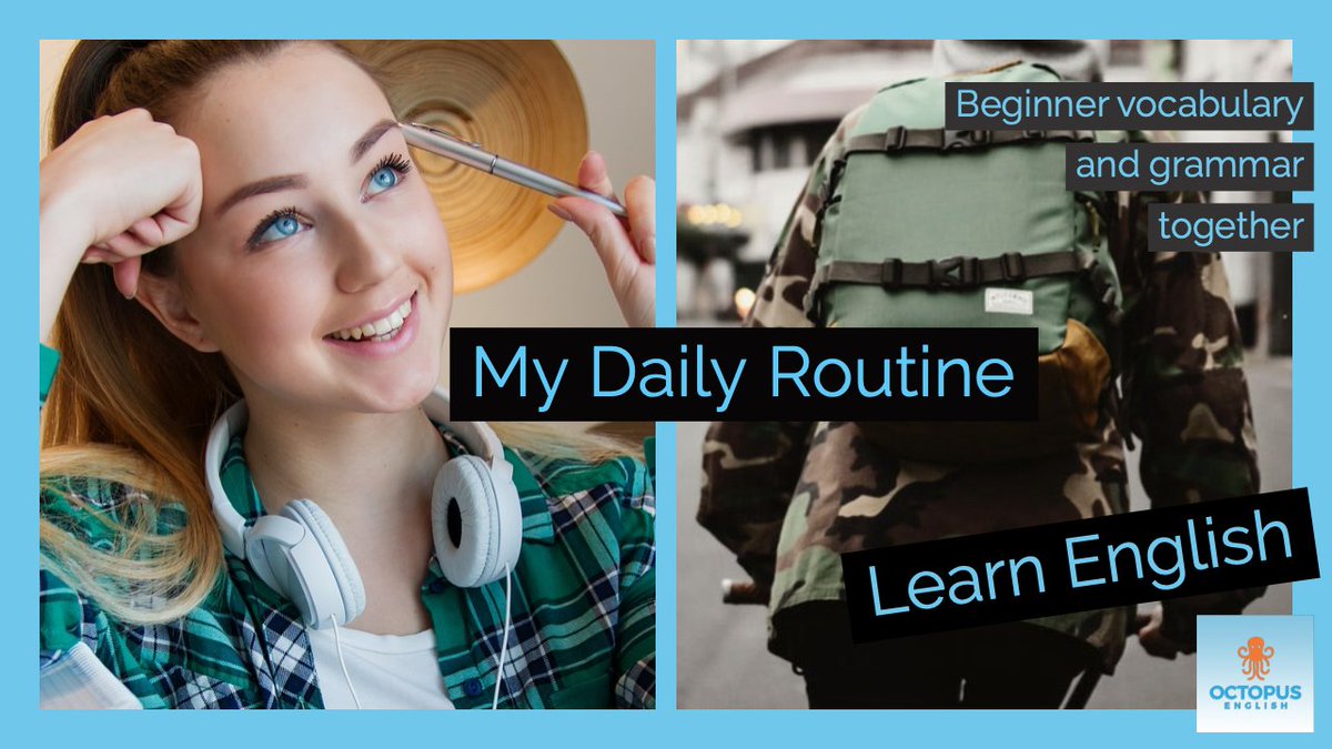 OctopusEnglish's tweet photo. #LearnEnglish #DailyRoutine #VocabularyandGrammar #OctopusEnglish
Learn English! We have just added another video to our Beginner Vocabulary and Grammar series - Daily Routine - click the link below!

https://t.co/HuDLIJIfx8 https://t.co/7Pll5WUpmG