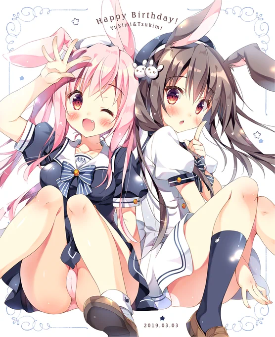 今日3月3日は看板娘ゆきみとつきみのお誕生日です～!????
2019年もさらに仲良しなふたりをよろしくお願いしますっ(*ˊᵕˋ*) 