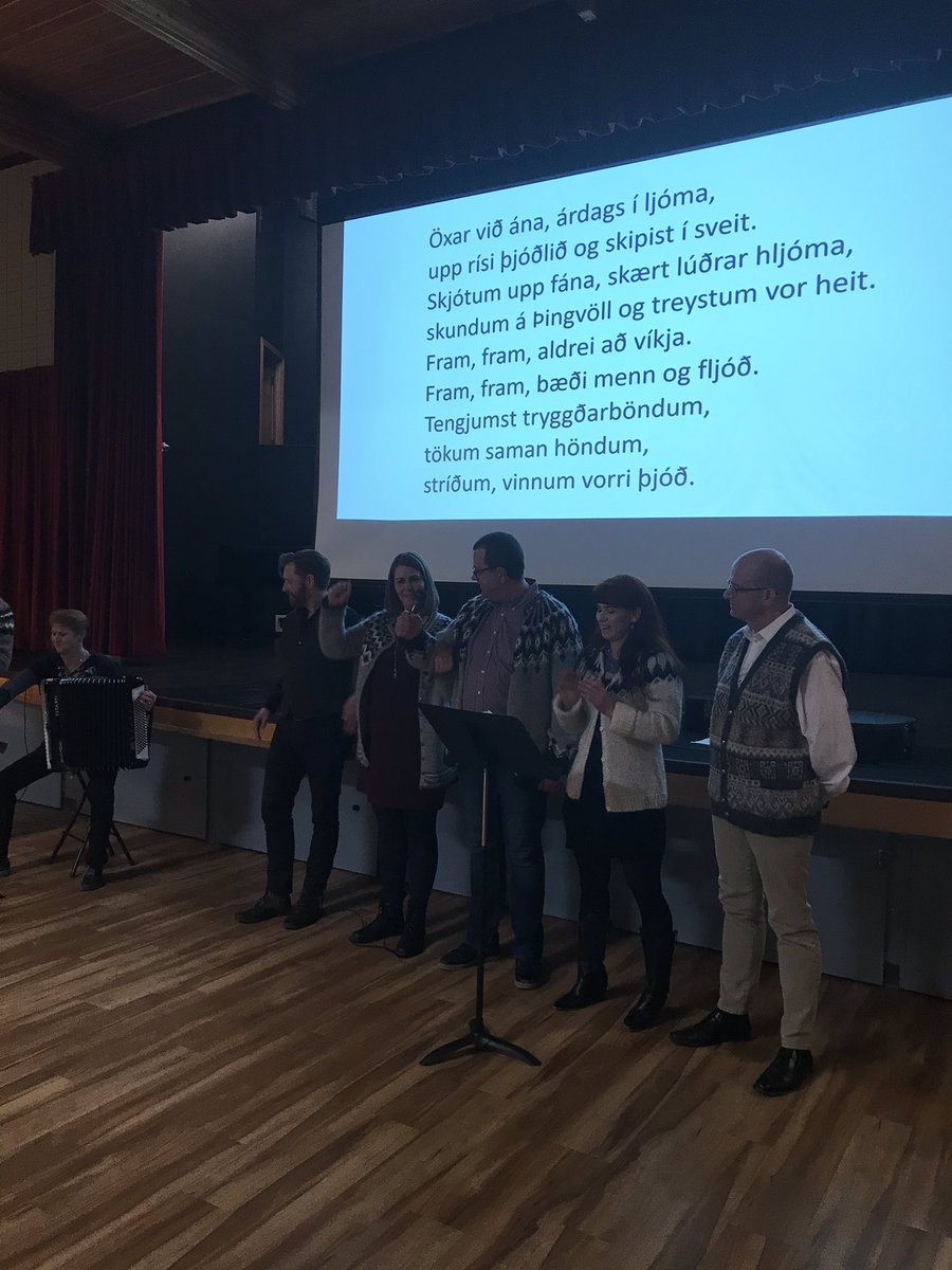 victor_tanti's tweet photo. We are at Edmonton #thorrablot celebration learning #icelandic and eating fermented shark. Don’t be jealous now. #iceland #Yeg https://t.co/xwIndTnzrg