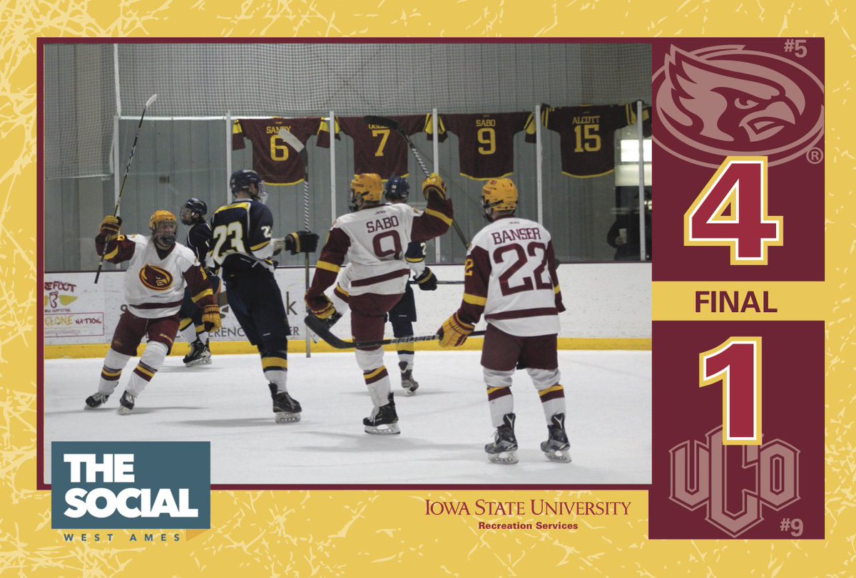 HOCKEYIOWASTATE's tweet photo. Tonight's results are in, the Cyclones beat @bronchoshockey 4-1! #SeniorNight #CycloneHockey #WhateverItTakes https://t.co/1luDNo9ukY