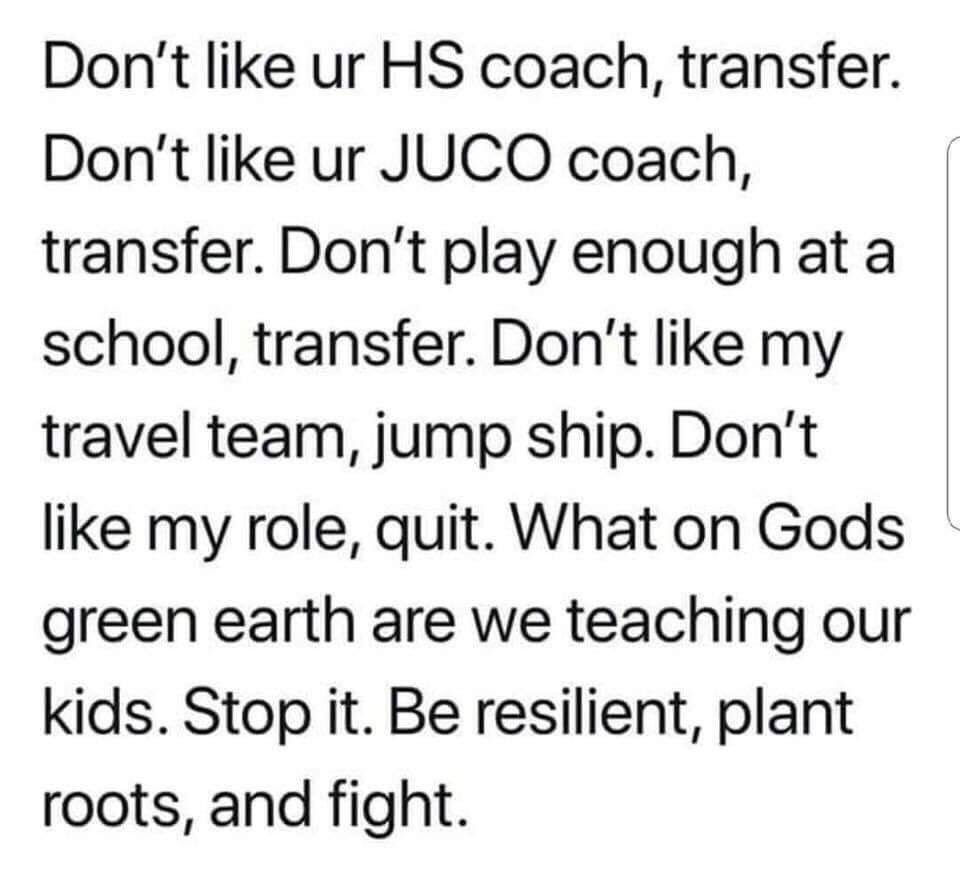 We are teaching kids to quit and run away from tough times. Make people EARN what they get, don’t give it to them.