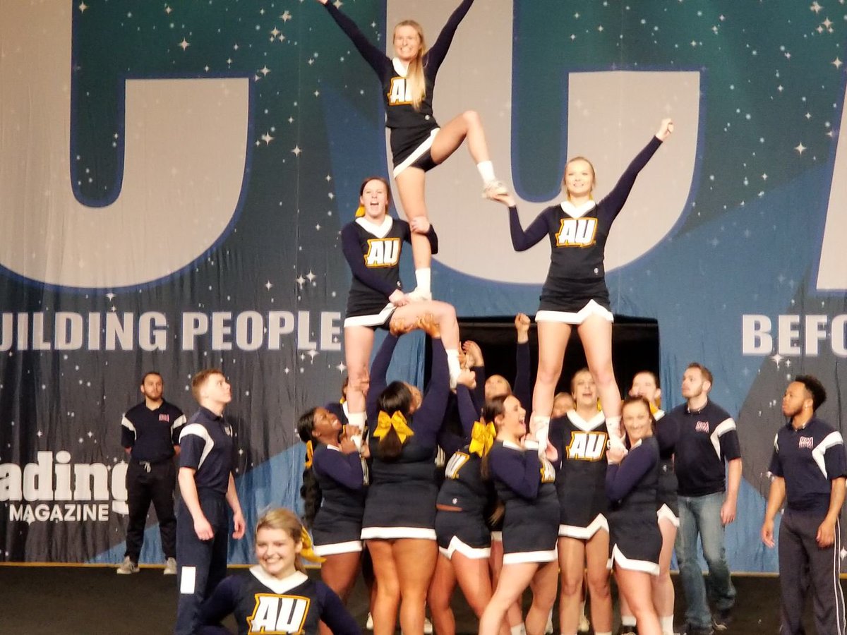 asealey2pt0's tweet photo. These girls left it all on the mat! Congrats to @hannah_sealey and  @AUCheer on their back to back Collegiate Grand Champion win! 👑💍🏆 https://t.co/VfpkewVaFr