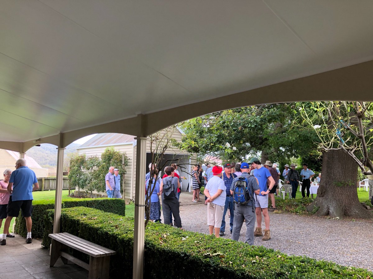 Donna_M_Lucas's tweet photo. Day 7 & the #IFMA22 Pre Tour comes to an end as we join the Congress in Launceston. Thanks to Jay and Michelle Loane at Ormley in the Fingal Valley for our farm visit (incl. feedlot, fennel, industrial hemp) & the lovely morning tea in the garden. @IFMAOnline @quadrantagtours https://t.co/9Jn67qFQnj