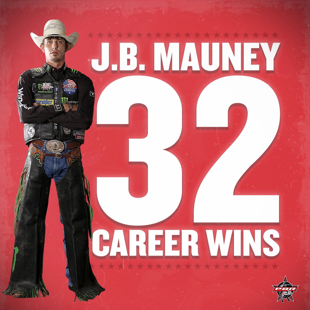 History MADE! @jbmauney ties Justin McBride for most event wins of 32. #PBR