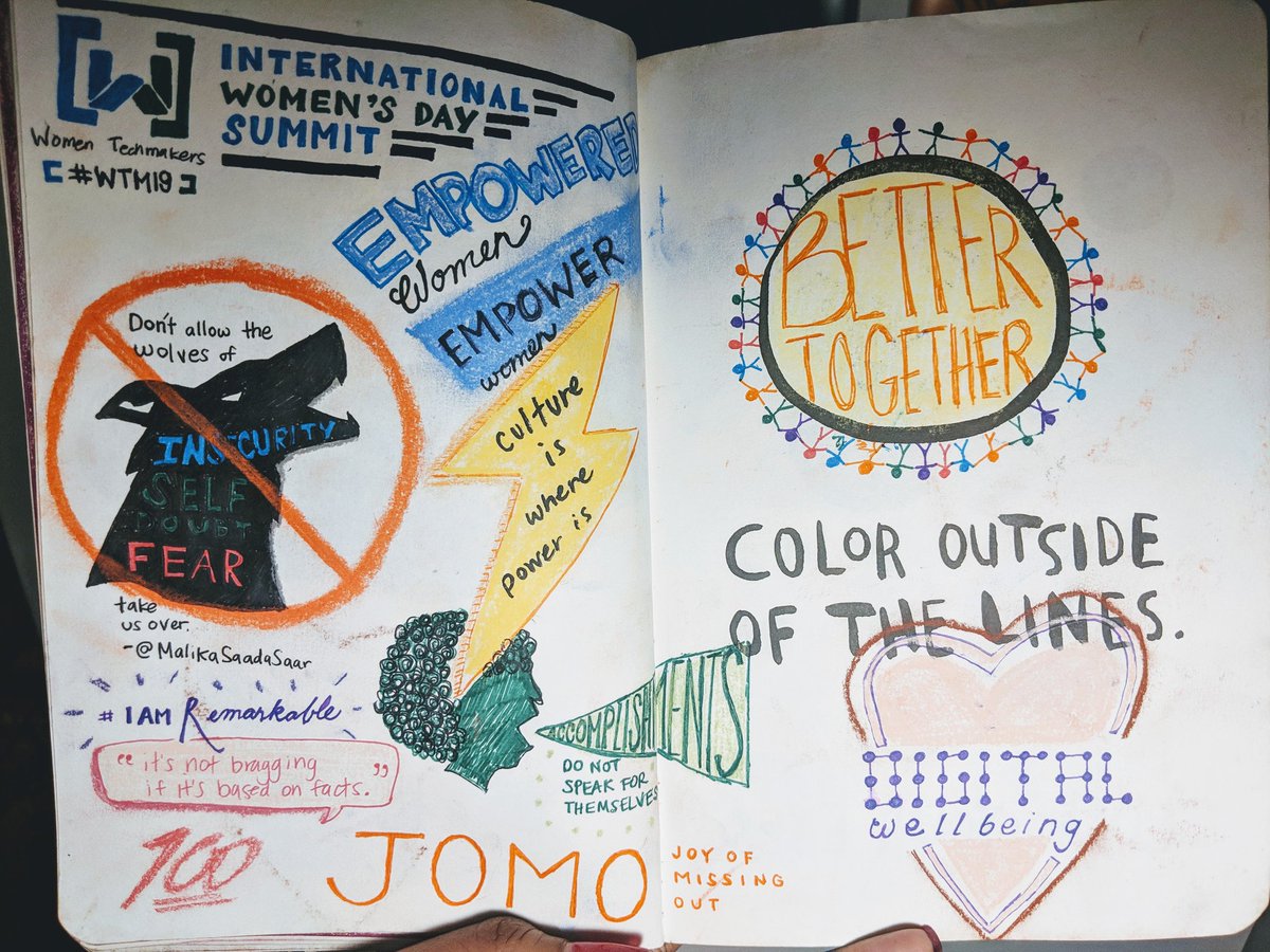 thecoolcreative's tweet photo. From fighting the wolves to recognizing the ways that #iamremarkable... This was an empowering experience. Thanks for having me @google. #wtm19 https://t.co/ZjiEYVUBJx