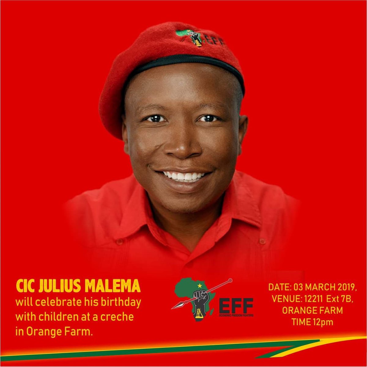 thomasdovhani39's tweet photo. Happy birthday to you president
#economicfreedomfighter
#2019Elections https://t.co/oLwuCOa1oA