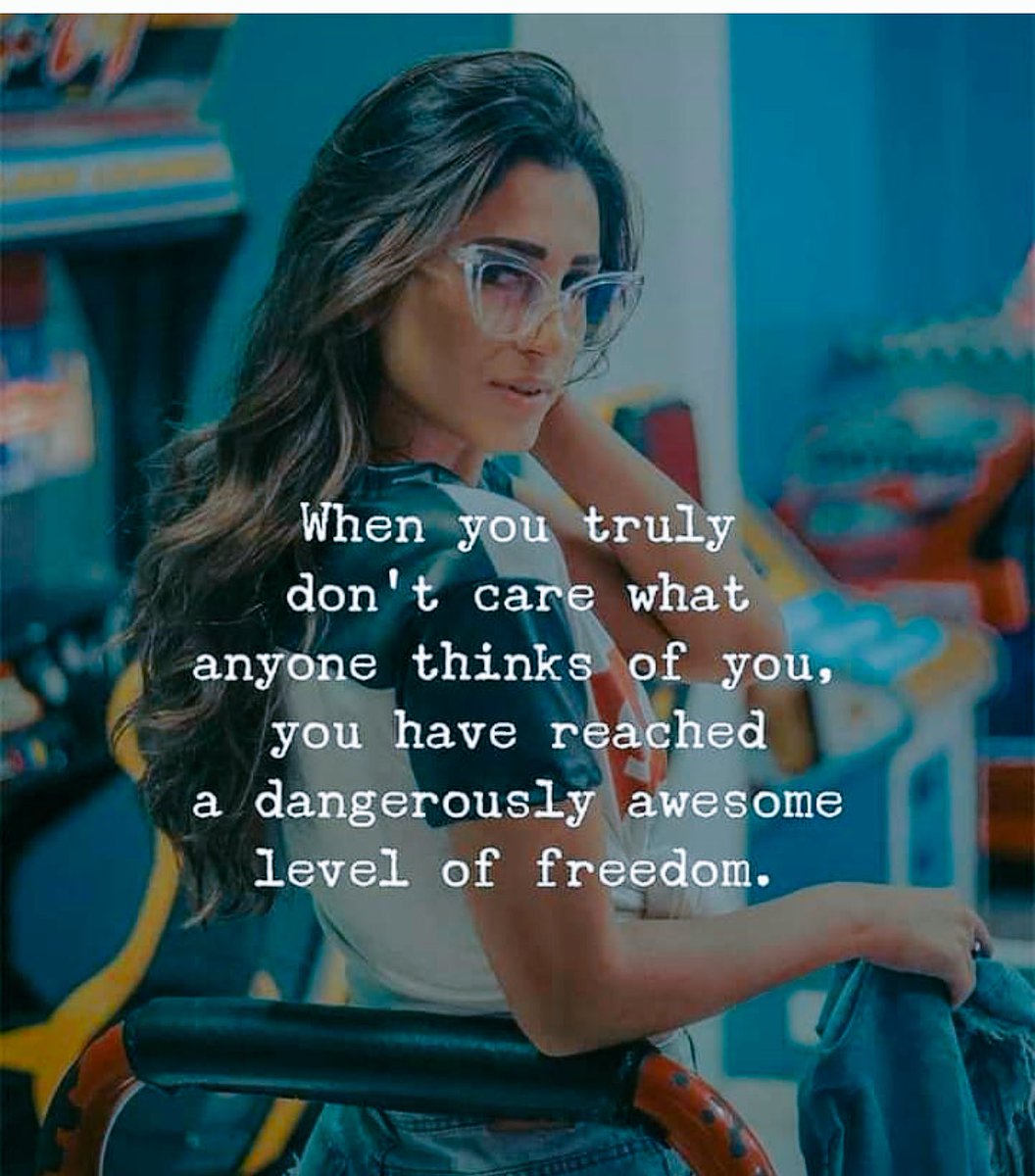 carlaacarlson's tweet photo. When you truly don’t care what anyone thinks of you, you have reached a dangerously awesome level of freedom.  #BeYourself #HaveConfidence #YouKnowTheWay #CarlaTexRealtor  #ThinkBIGSundayWithMarsha https://t.co/xlwXwc4bTA