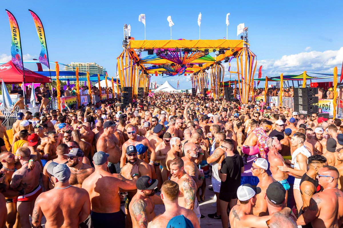 winter_party's tweet photo. All levels of our iconic BEACH PARTY are now sold out except for General Admission. GA tickets will be available for purchase at the entrance of the event tomorrow. We can’t wait to celebrate our 26th edition with you! See ya on the Sands of South Beach! #OpenArmsAtWPF https://t.co/iD2225xPdm