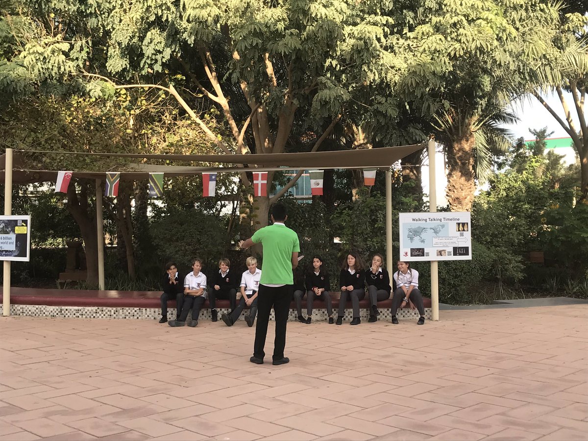DESCAmbassadors's tweet photo. Beautiful morning @descdubai for our Global Ambassadors to deliver their captivating sessions on topics such as #palmoil #plastic and #globalwarming to our Year 7 @DESC_Skyhouse students 💚 #globalambassadors #socialresponsibility @DescCares https://t.co/jCIRuIzPd9