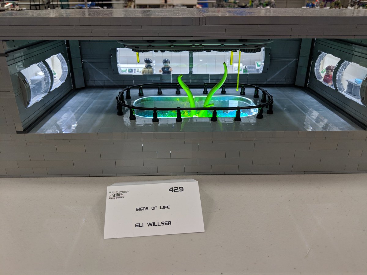 BeyondtheBrick's tweet photo. Signs of Life by Eli Willsea at #BricksCascade. @brickscascade #lego #afol #brickscascade2019 #portland #oregon #brickscascadebuddies https://t.co/WMbUOwey4N