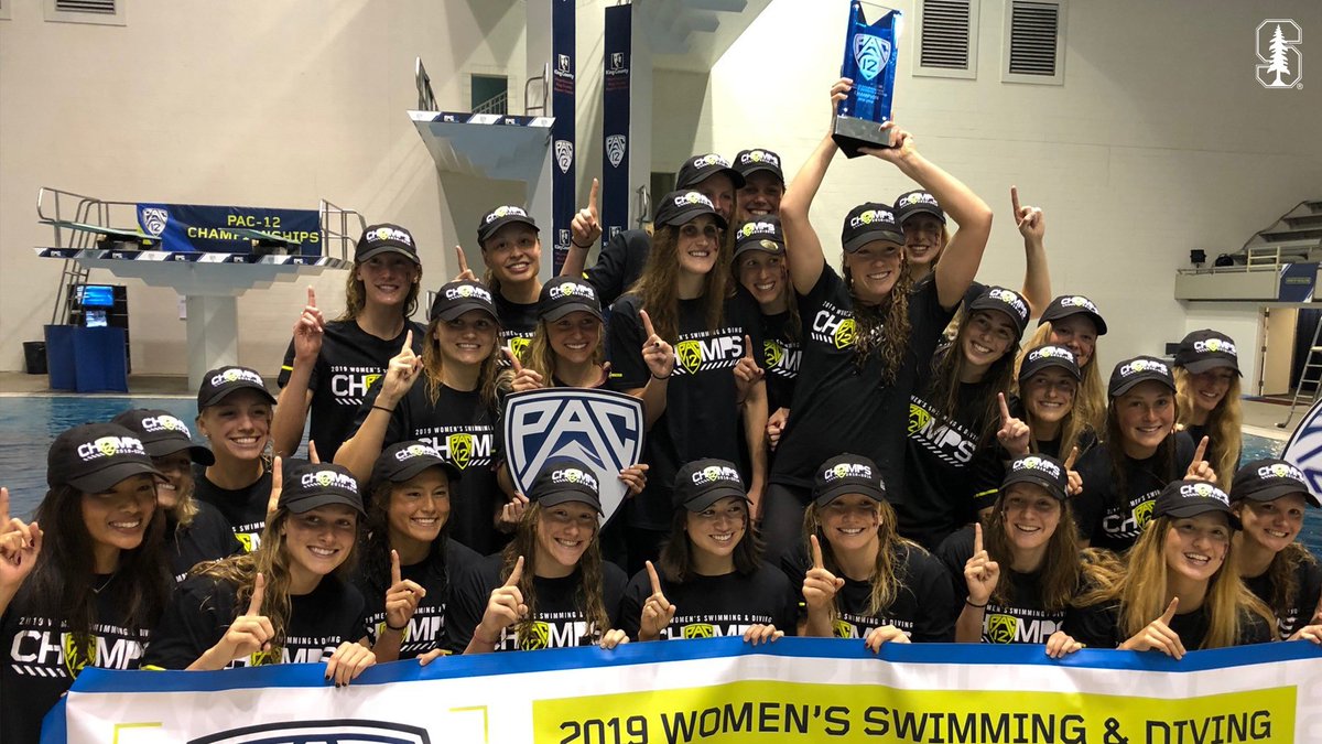stanfordwswim's tweet photo. 🌲 First @pac12 three-peat since 2006-08, first for Stanford since 1987-99 (13 in a row).

🌲 1,775 points, third-most in meet history. 

🌲 423-point margin of victory, largest since 1996. 

🌲 22nd title, most in conference history.

#GoStanford https://t.co/CaucWTHRz2