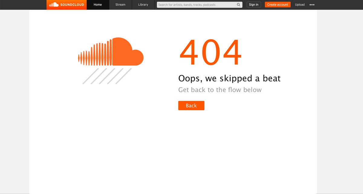 JLNguyen91's tweet image. 404 page for @SoundCloud #DailyUI #DailyUI008