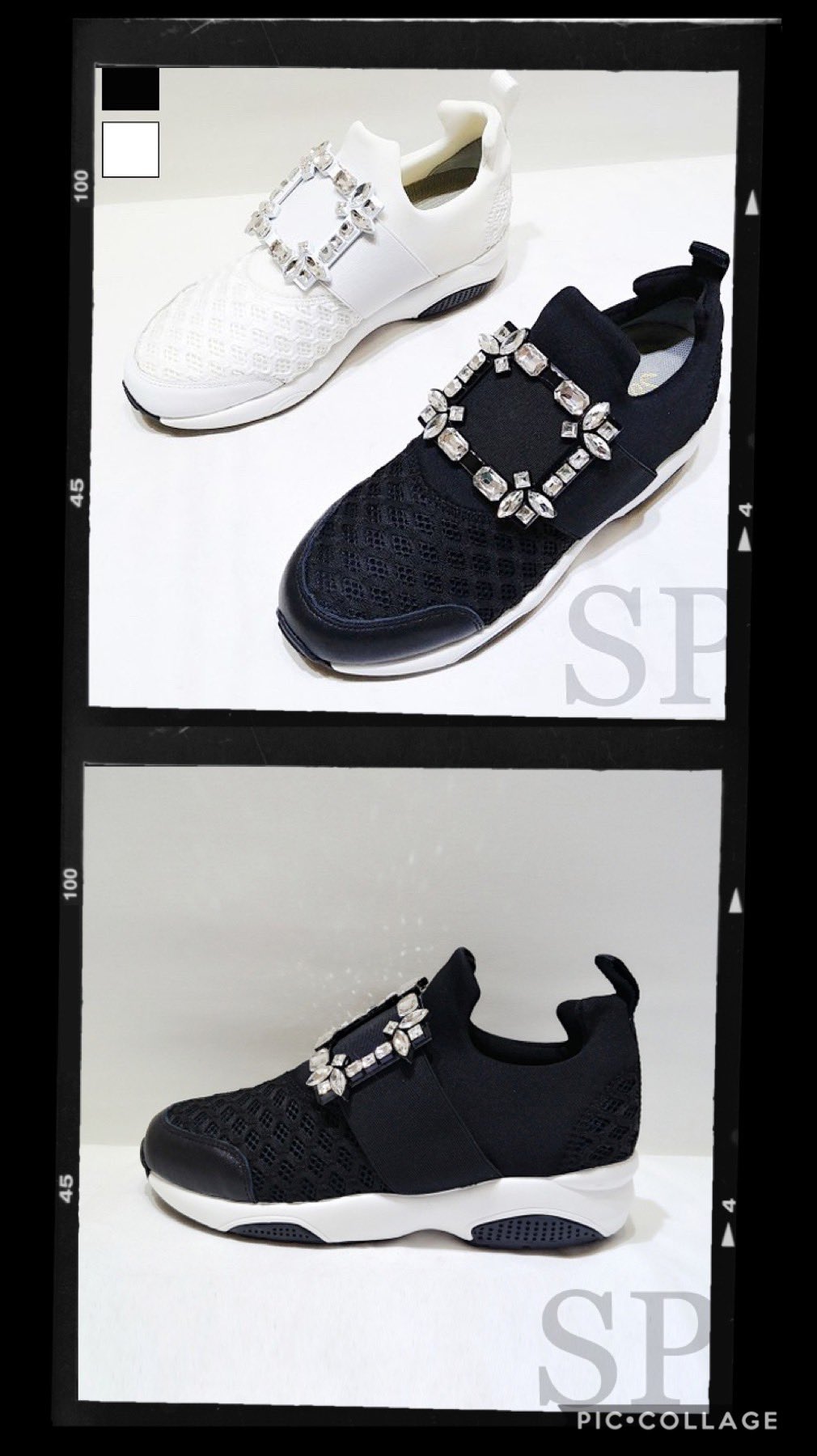 Stylepoint ダッドスニーカー まさに旬 今すぐ欲しいダッドスニーカー ビジューデザインでスニーカーもドレスアップ ロジェヴィヴィエ スタイルアップ モノトーンコーデ 大人カジュアル こなれカジュアル 大人コーデ 綺麗めカジュアル