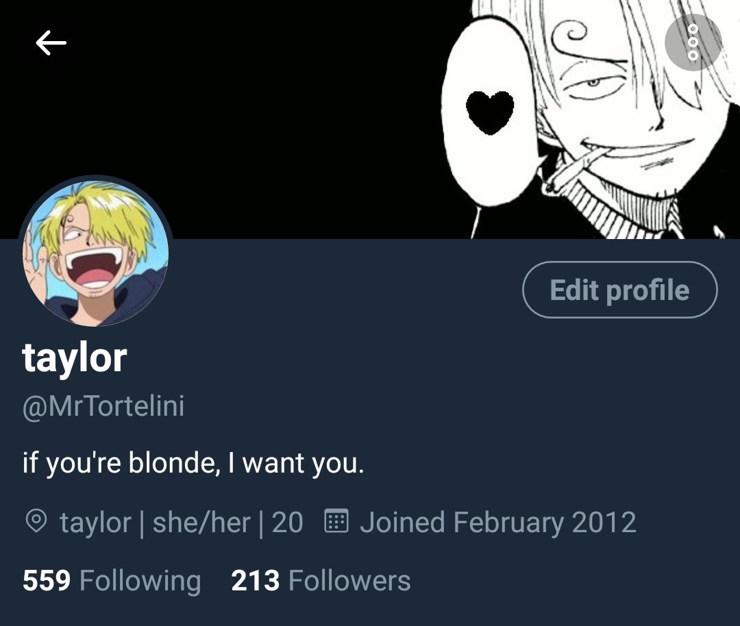 just the bio changed