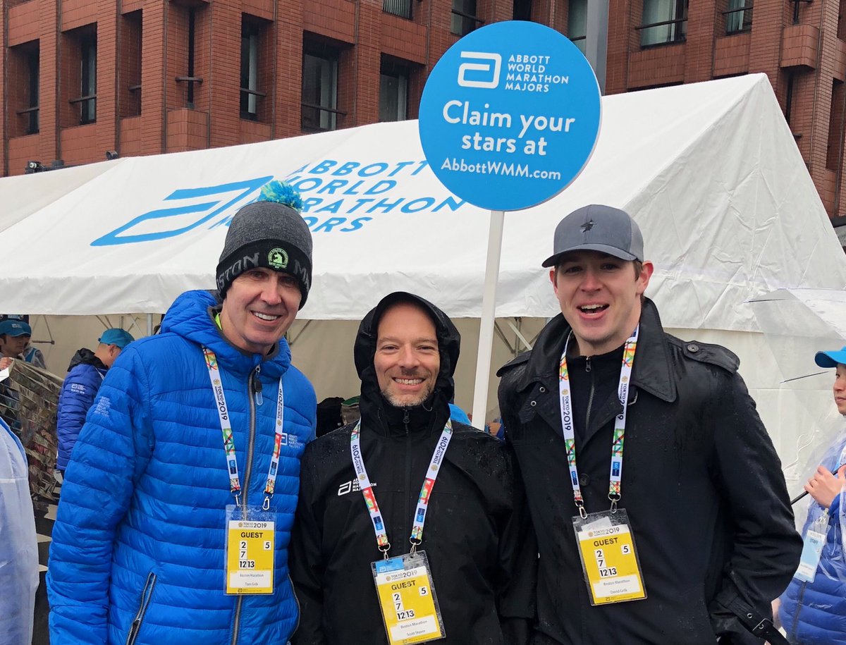 With son David and <a href="/BAA/">Boston Athletic Association</a> Colleague Scott Stove at @TokyoMarathon 2019 where we had 750 Six Star Finishers added to the #AbbottWMM World Marathon Majors family