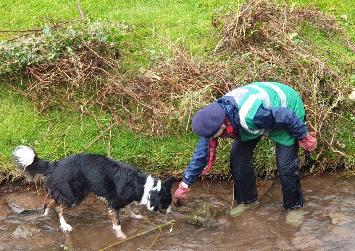 WmPowell2021's tweet photo. Great camaraderie this AM for the #TalgarthInBloom working party on the banks of the #Enig in #Talgarth - many hands (&amp; paws 🐾) make light work! Thanks to everyone who showed up to help &amp; to the @WUFoundation for their valuable advice #Talgarth #LD30BW #BlackMountains #Community https://t.co/3lO5eyKNwV