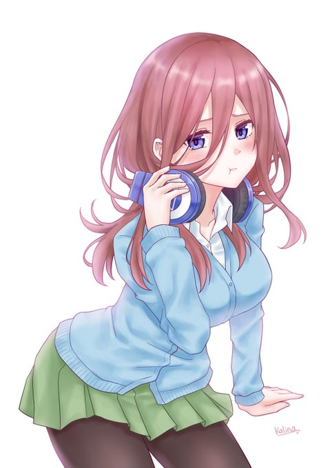 KalinaさんがTwitterに投稿した中野三玖(五等分の花嫁)のイラスト。