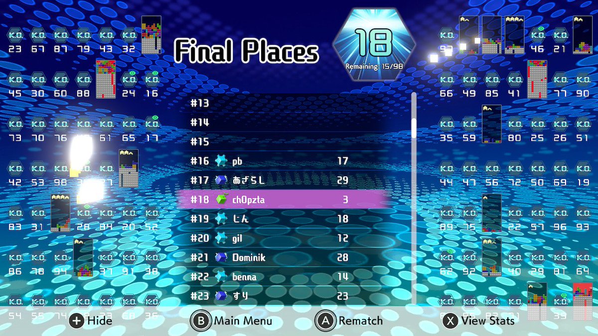 ch0pzta's tweet photo. #Tetris99 #Tetris #NintendoSwitch https://t.co/e1dK52CaOr