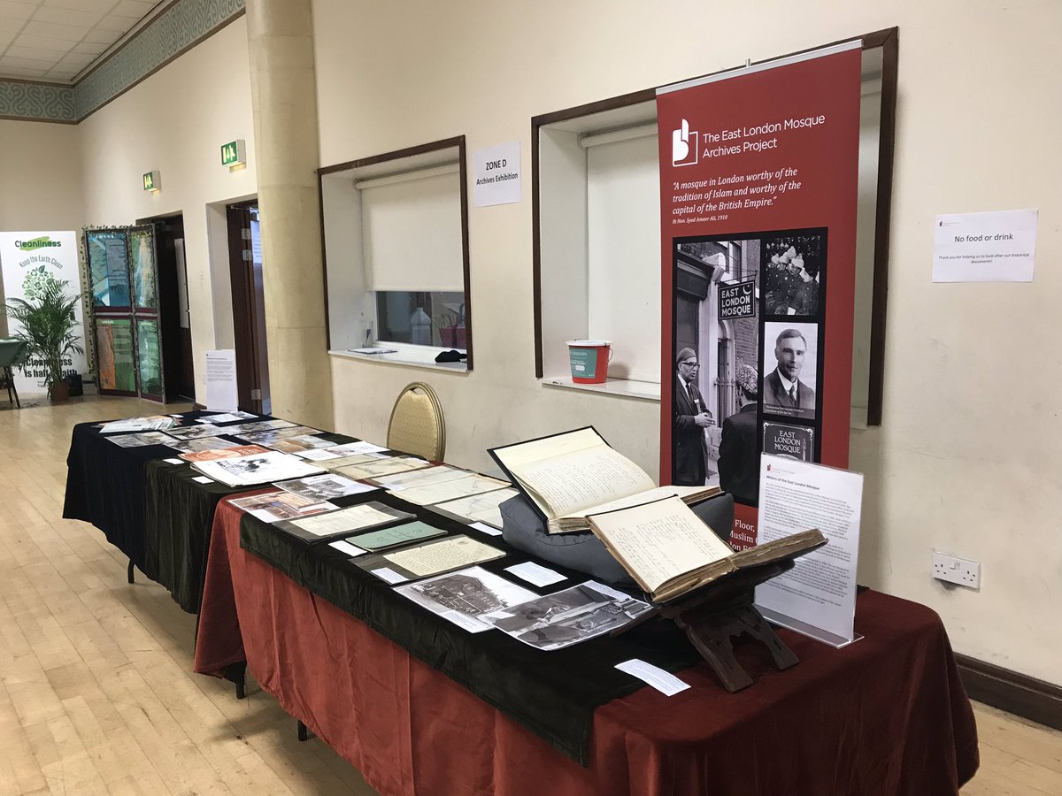 Anyone free in #Whitechapel? Come join us at our stall at <a href="/elondonmosque/">East London Mosque & London Muslim Centre</a> We’re showcasing minute books, letters, photos and more about the history of the mosque! 🕌#VisitMyMosque <a href="/MuslimCouncil/">Muslim Council of Britain</a>