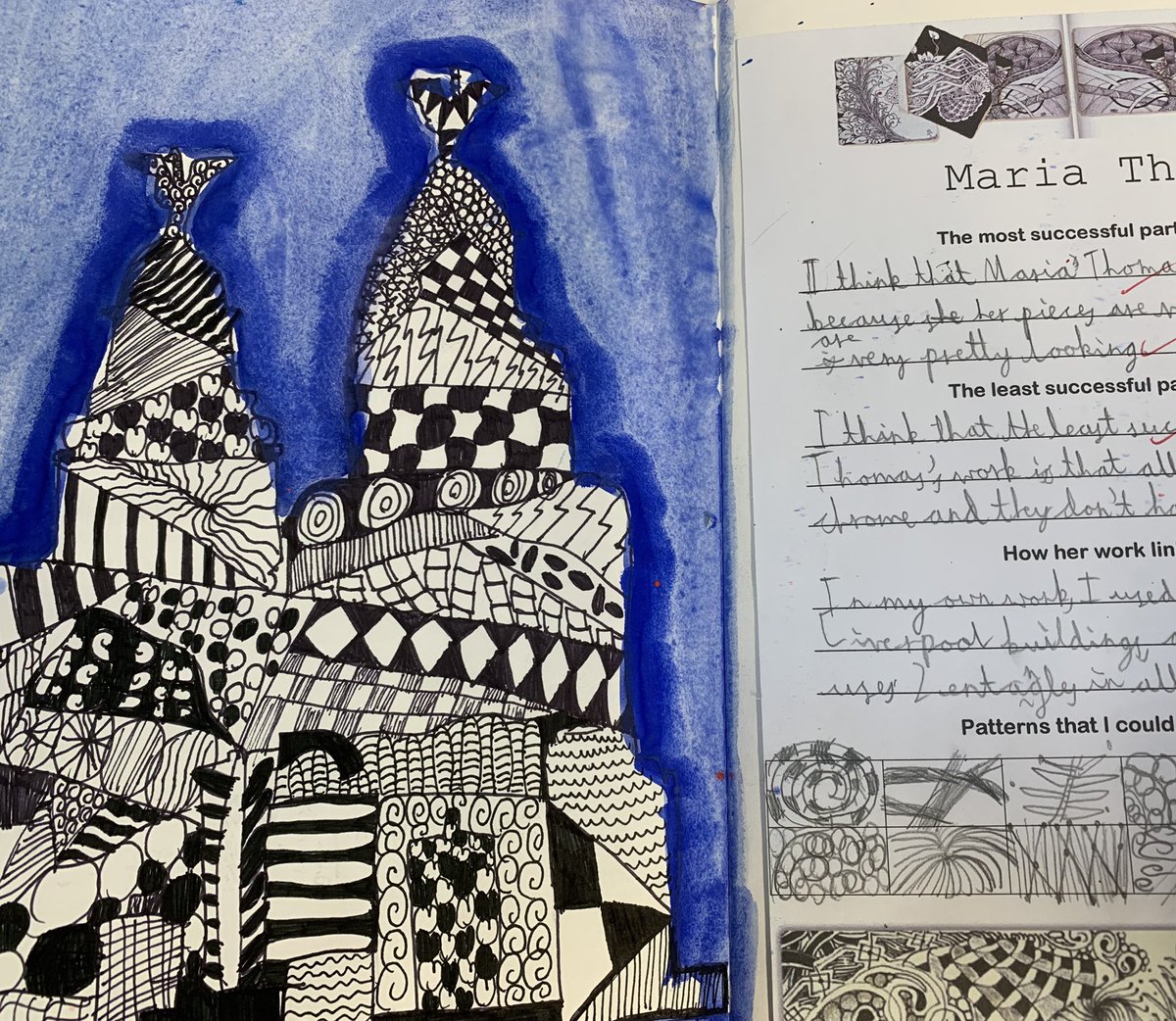 MrsEborall's tweet image. We feel that it is really important that our students study the city around them. Year 7 have been inspired by #localarchitecture in @lpoolwaterfront @itsliverpool to create this #zentangle inspired work.