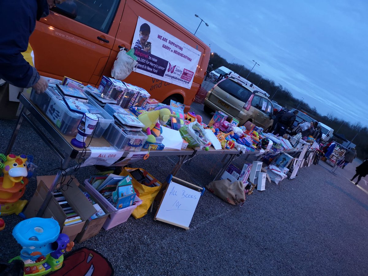 Head down to #Harford #carboot #Norwich this morning to #bagabargain and raise funds for Harry's treatment. Look at all these goodies! Thanks <a href="/leah_ransome/">Leah Ransome</a> #harrysheroes 

bit.ly/2TjX3hx
Text HADE99 and your amount £1-£10 to 70070