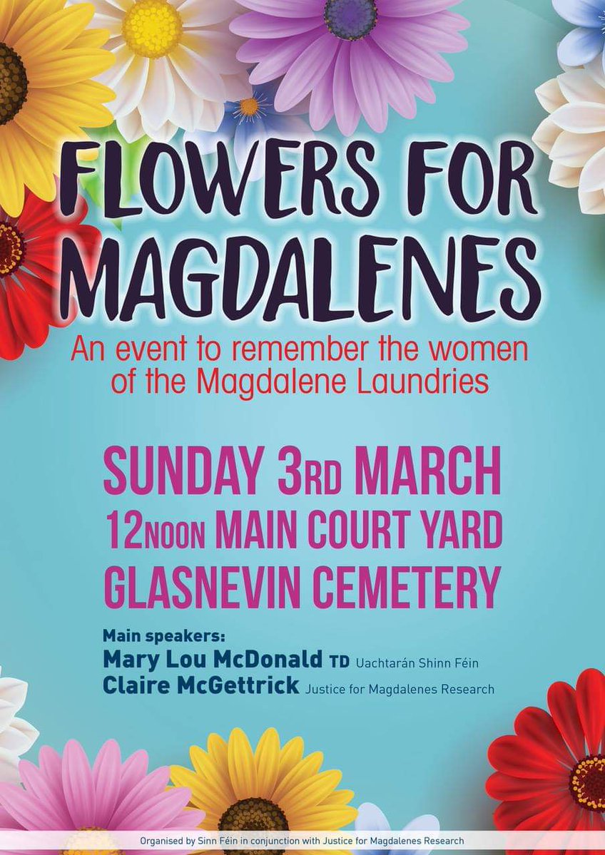 Magdalenes2019's tweet photo. Looks like the rain should hold off in @glasnevinmuseum - come on out, get some fresh air and remember the Magdalenes with us at 12 #FlowersForMagdalenes https://t.co/yBVT1p7xac