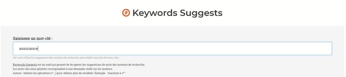 😍 Nouvel outil #SEO gratuit : Keywords suggests utilise les suggestions des moteurs pour établir une liste de mots-clés SEO  j.mp/2NdOYWi [A tester !!]