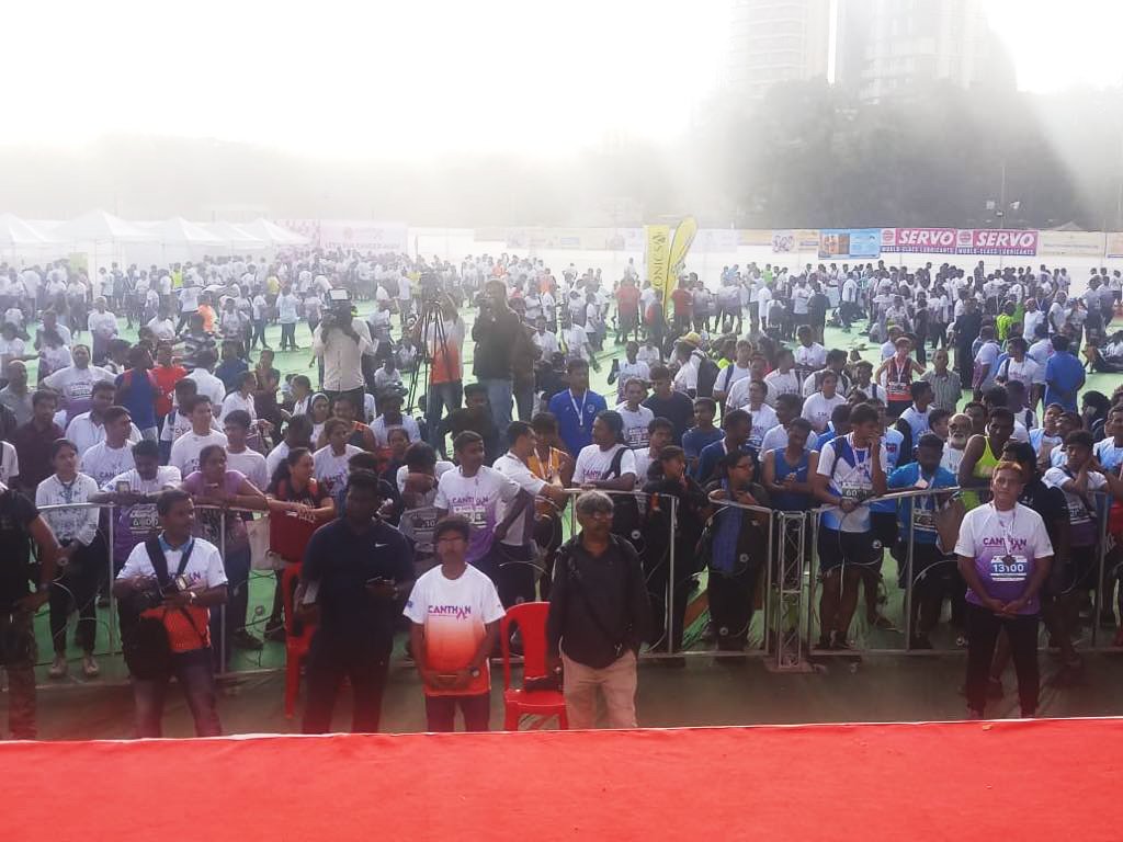 AGSawant's tweet photo. Let's Run #Cancer Away! Participated in #Canthon organised by Sath Pratishthan in support of Tata Hospital. #ShivSena https://t.co/jGmZF2F3XP