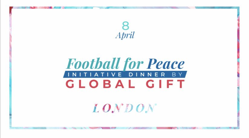 itspr's tweet image. We’re delighted to see 2 of our charities come together for a special initiative dinner on 8th April’19

#GlobalGiftGala &amp;amp; #FootballForPeace!

Contact us for tickets / PR opportunities Pls support these amazing charities 🙏🏼

#events #charity #pr #sponsorship #vip #celebrities