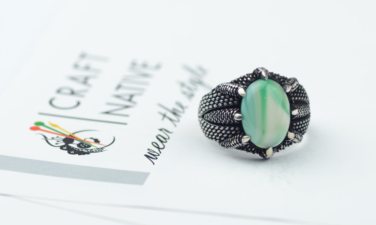 craft_native's tweet image. Article# R00020D
Handmade 925k Sterling Silver Light Green Moss Agate Stone Men's Akik Ring Carnelian Ring Shajri Aqeeq Ring Onyx Ring Perfect Gift For Men
#menswear #Green #Stone #Turkish #ring  #Moss  #artisan #artisanmade #agate #Aqeeq #Onyx #Shajri #handcrafted  #Craftnative