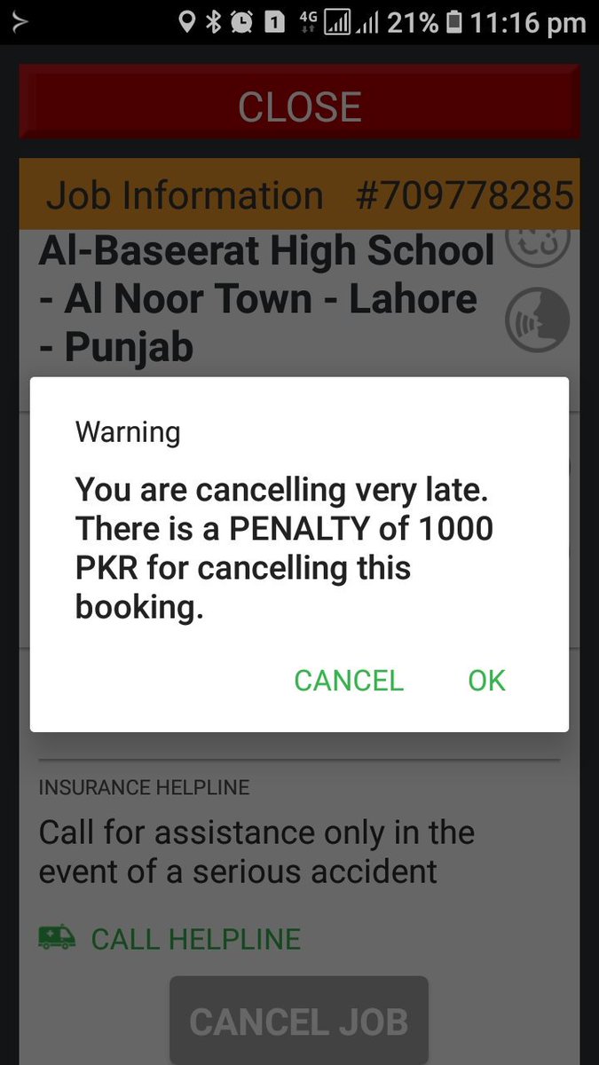 Kashifamin2017's tweet image. Hi @CareemPAK , I just accepted this ride then tried to cancel it and then this showed up. I was very tired yesterday night. &quot;THIS IS #TORTURE and #ForceControl&quot; while Careem says &quot;Work in your own schedule with ease&quot; in advertisements. Reality is bitter and harsh. Why?