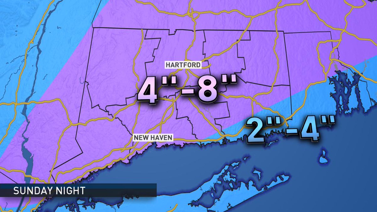 bobmaxon's tweet photo. Another system will bring accumulating snow  and widespread impacts for everyone in Connecticut. Unlike some of the "storms" this winter, this one has excellent model consensus, so confidence is high. #NBCCT https://t.co/s2v9aiLP5q