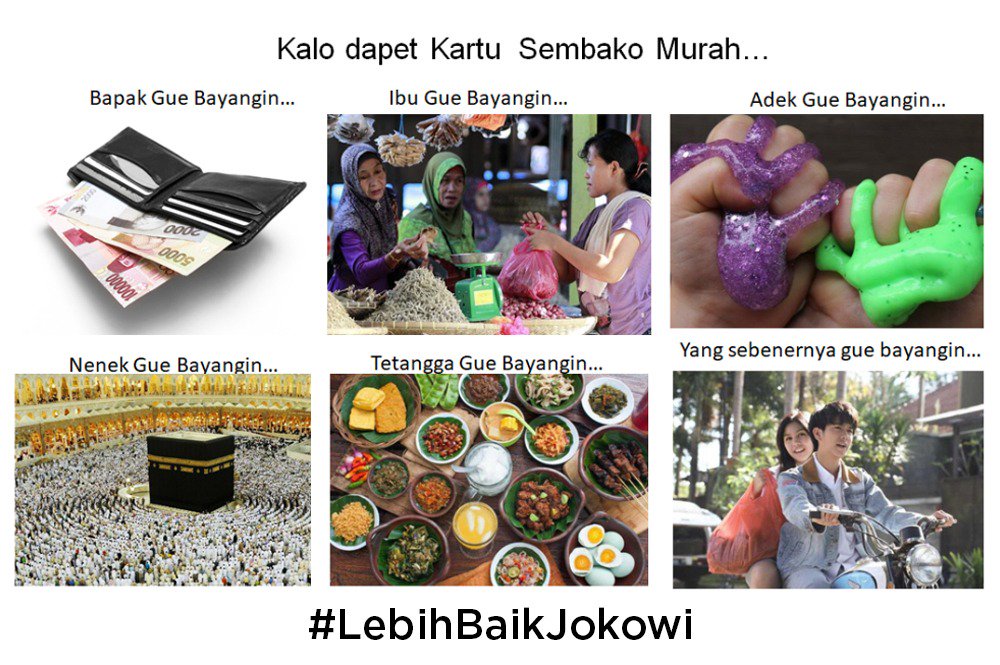 Kata2SuperKU's tweet photo. Berkat #KartuSembakoMurah, dari yang nasi doang, hingga ada telor, tahun, tempe dan sayuran.

Mari disyukuri #3KartuSakti dari @jokowi, semoga cepat terealisasi! #LebihBaikJokowi https://t.co/tSJDjGvewp