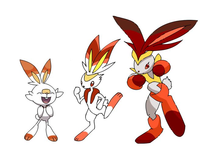 ポケモン剣盾 ネットで見つけた御三家の進化予想イラストまとめ ポケットモンスターソード シールド 2 2 Renote リノート