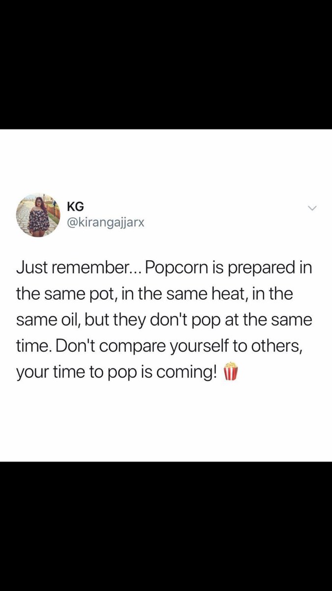 PEWorth95's tweet photo. This is so true!!! 🙌🏼 no one should ever compare themselves to others... everyone’s time to shine (or pop!) will come! 😊 https://t.co/ZjPb1UdTtD