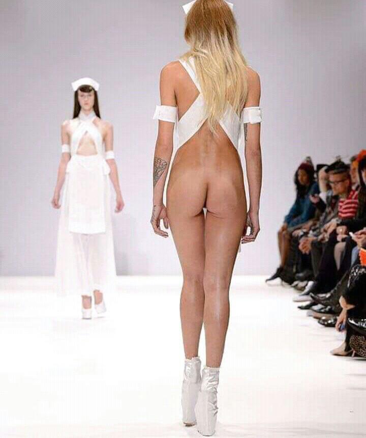 Nude Catwalk On Podium