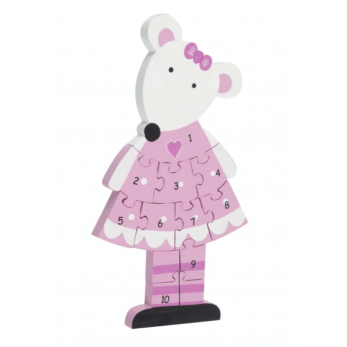 Suddenly... Pink Mouse puzzle.  This fantastic chunky wooden puzzle is a perfect gift for little hands!  See suddenlyonline.co.uk  for details.  #puzzlesforkids #giftsfortoddlers #pinkmousepuzzles @OrangeTreeToys #woodentoys #creativeplay #puzzleplay #puzzlesfortoddlers