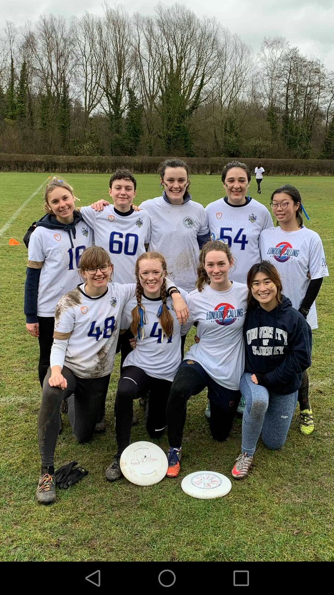 UosUltimate's tweet photo. #teamsurreyultimate waman finish 4th at BUCS East University Outdoor Womens Regionals! Qualifying for Div 2 Outdoor Nationals!
#playlikeagirl #womeninultimate #ultimate #frisbee #ultimatefrisbee #ThisGirlCan #BUCS #frisbeefam
@teamsurrey @PL_Surrey @SurreyUnion @UniOfSurrey https://t.co/3oNMRmiEGi