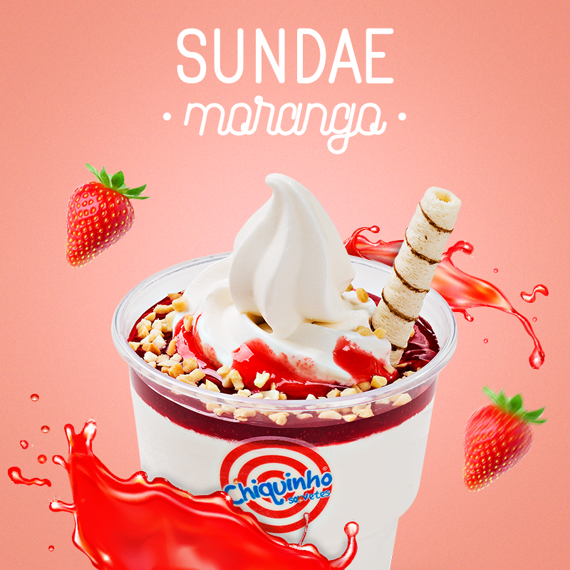 chiquinho's tweet photo. Vem fazer a festa com o sundae de morango #SundaeMonday #ChiquinhoSorvetes https://t.co/GRr5r9bLP6