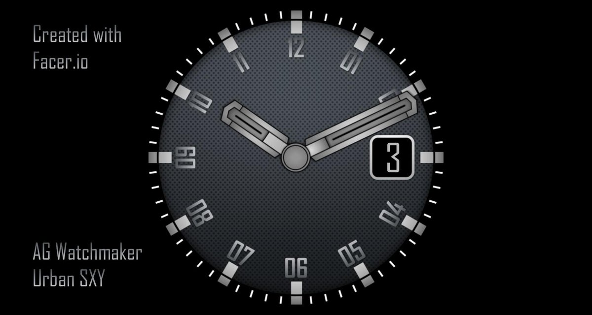 agwatchmaker's tweet image. AG urban SXY #watchface @facer_io facer.io/watchface/U5vr…