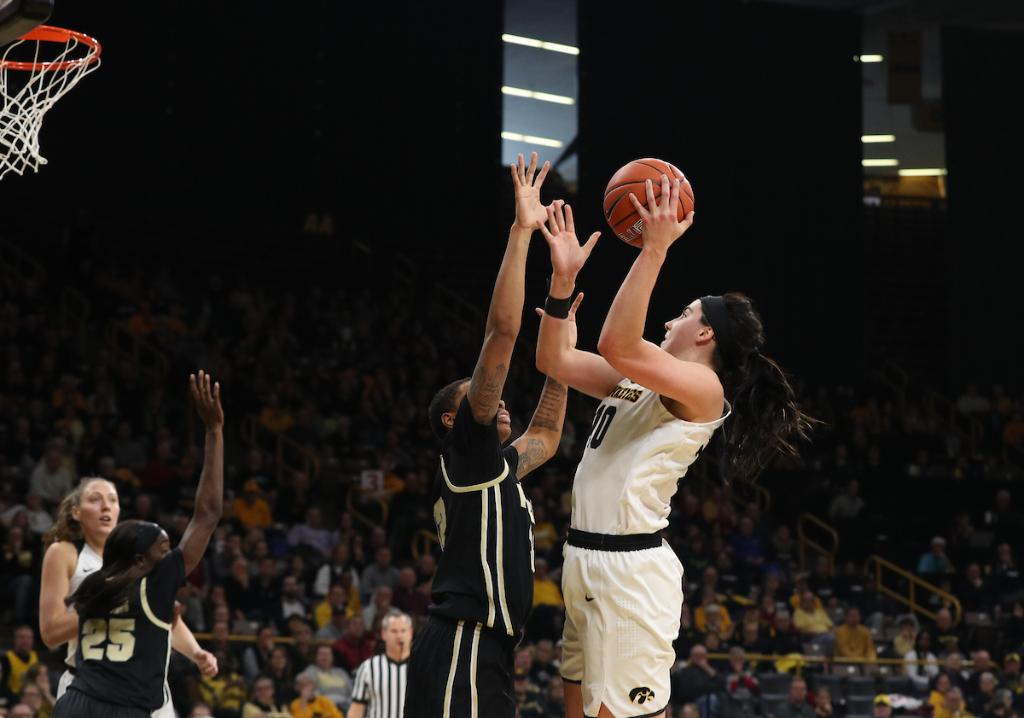 uiowa's tweet photo. Special appreciation today to the Greatest of All Time. 🐐🖤💛
@GustafsonMeg10 @IowaWBB #FightForIowa https://t.co/Vgqx1L4BZM