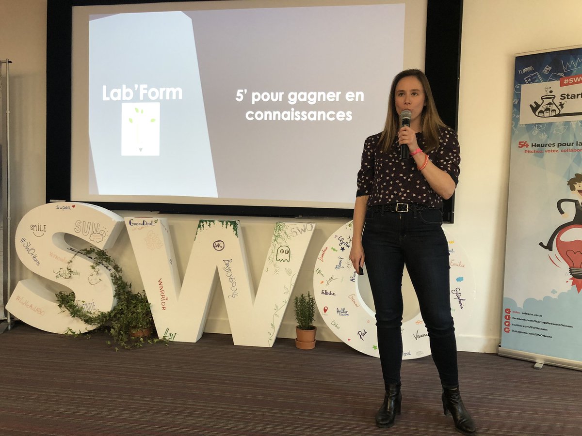 SWOrleans's tweet photo. Lab’Form c’est 5mn/jour pour gagner en compétences. 1 appli de micro-learning fun en entreprise avec de la gamification et des rewards. Les RH peuvent inciter à faire des formations  obligatoires et suivre ses salariés. #SWOrleans #SWO8 #TechLoireValley #pitch #EdTech https://t.co/ygWJxTtaTp