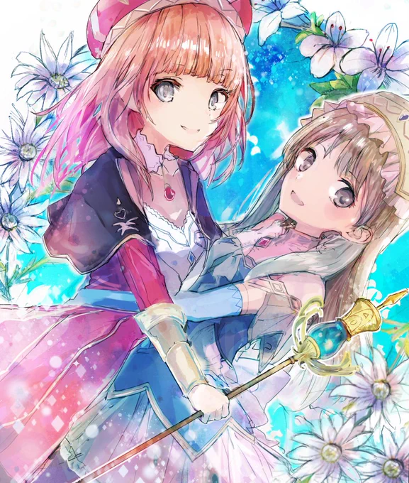 お題「ロロナ&amp;トトリ」
#アトリエシリーズ
まだ描けないものがたくさんあることに気づけた一枚になりました
描いてる途中からエフェクト練習になってた気がします(-.-) 