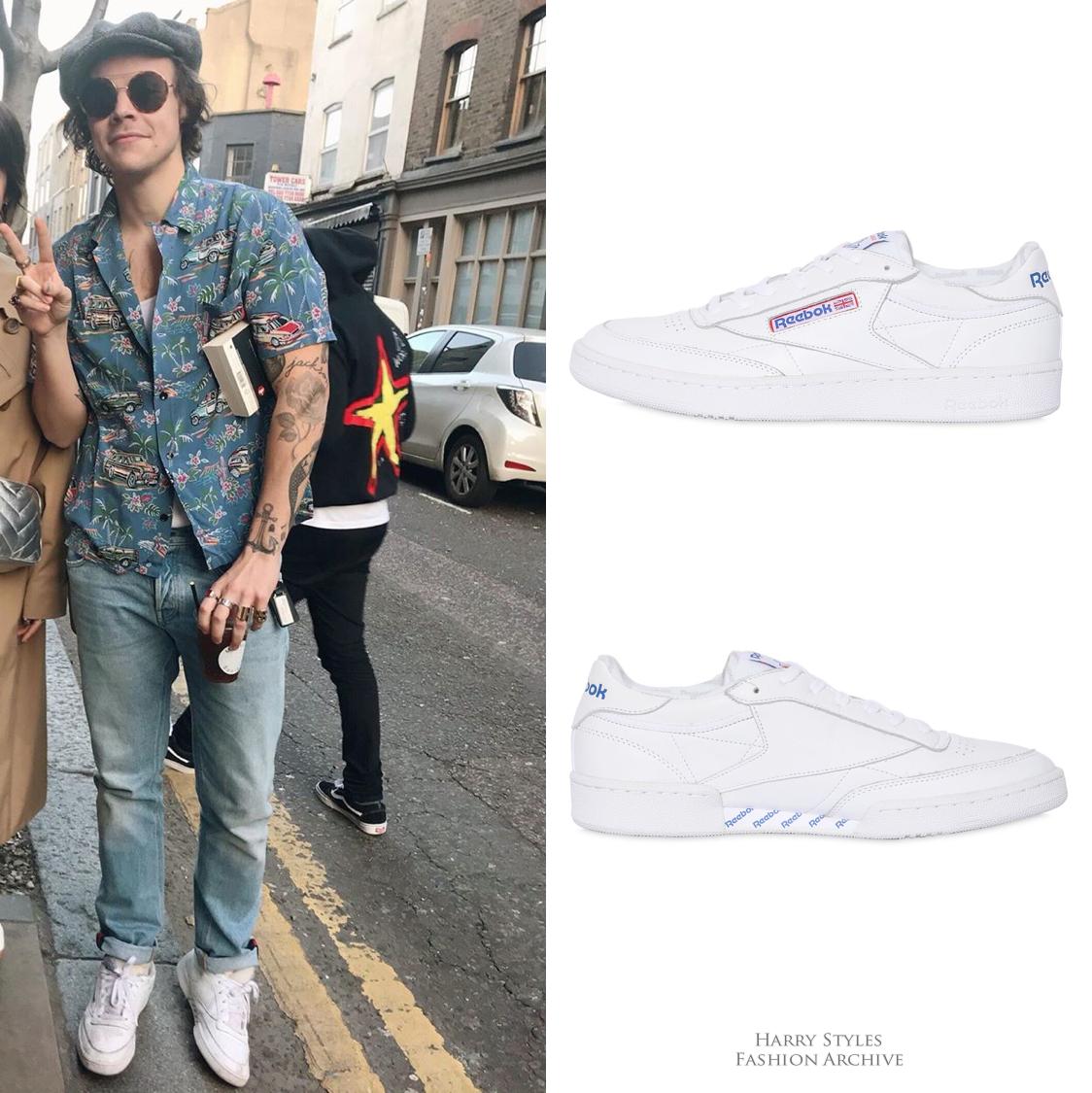 Harry Styles Archive on Twitter: "03/03/19* | wore @Reebok Club C 85 leather ($72) out in London recently. https://t.co/Nxqz4gdQxi Other items linked in replies. https://t.co/oXUHgCtm84" / Twitter