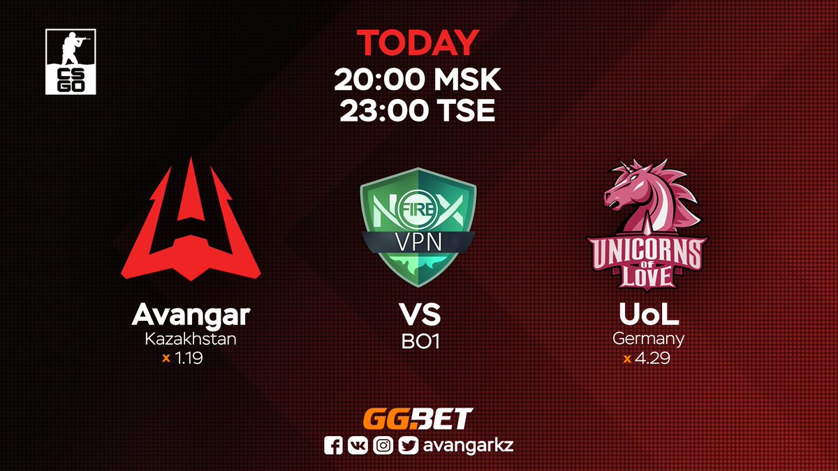 We have some #CSGO today! Playing vs <a href="/UnicornsOfLove/">Unicorns of Love</a> at 18:00 CET.

Due to personal reasons <a href="/fitchcsgo/">Bektiar Bakhytov</a> is going to miss this game and a couple of next series. Sanjar "SANJI" Kuliev will step in.
