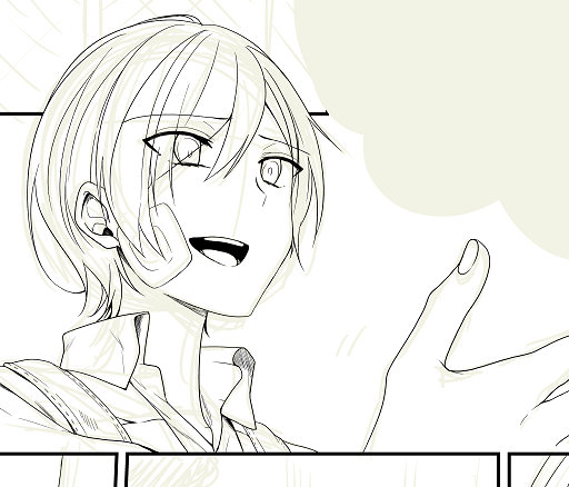 いつも、これけっきょく黒で塗りつぶすんだよなぁと思いながら髪の毛を描く 