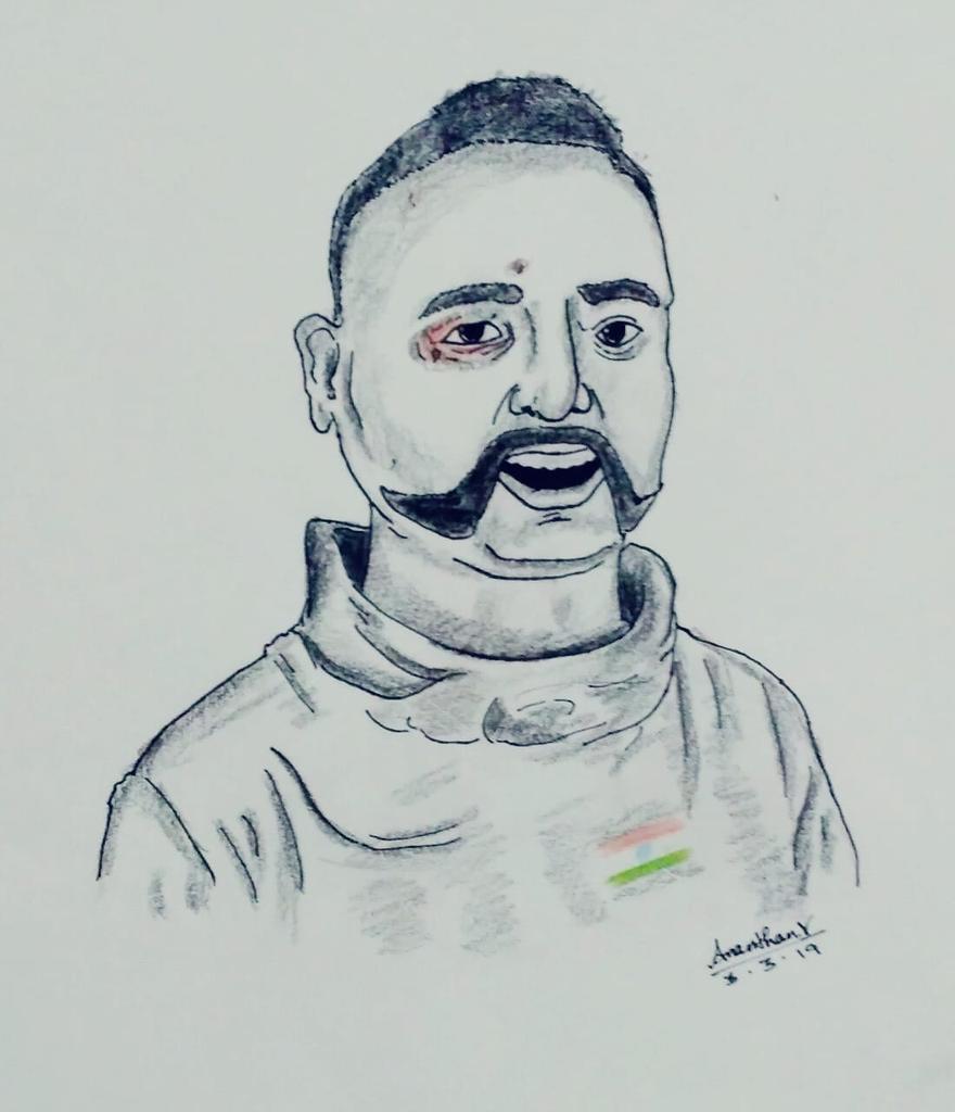 vijayakumarvps's tweet photo. #AnanthansArtGallery Wing Commander Abhinandan Varthamanan
#Abhinandan #AbhinandanReturns #BringBackWingCommanderAbhinandan https://t.co/pmiO22hKXg
